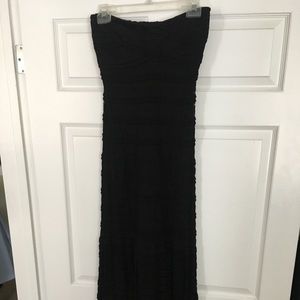 Long black lace dress!